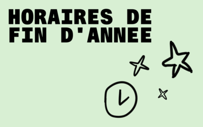 Horaires de fin d’année